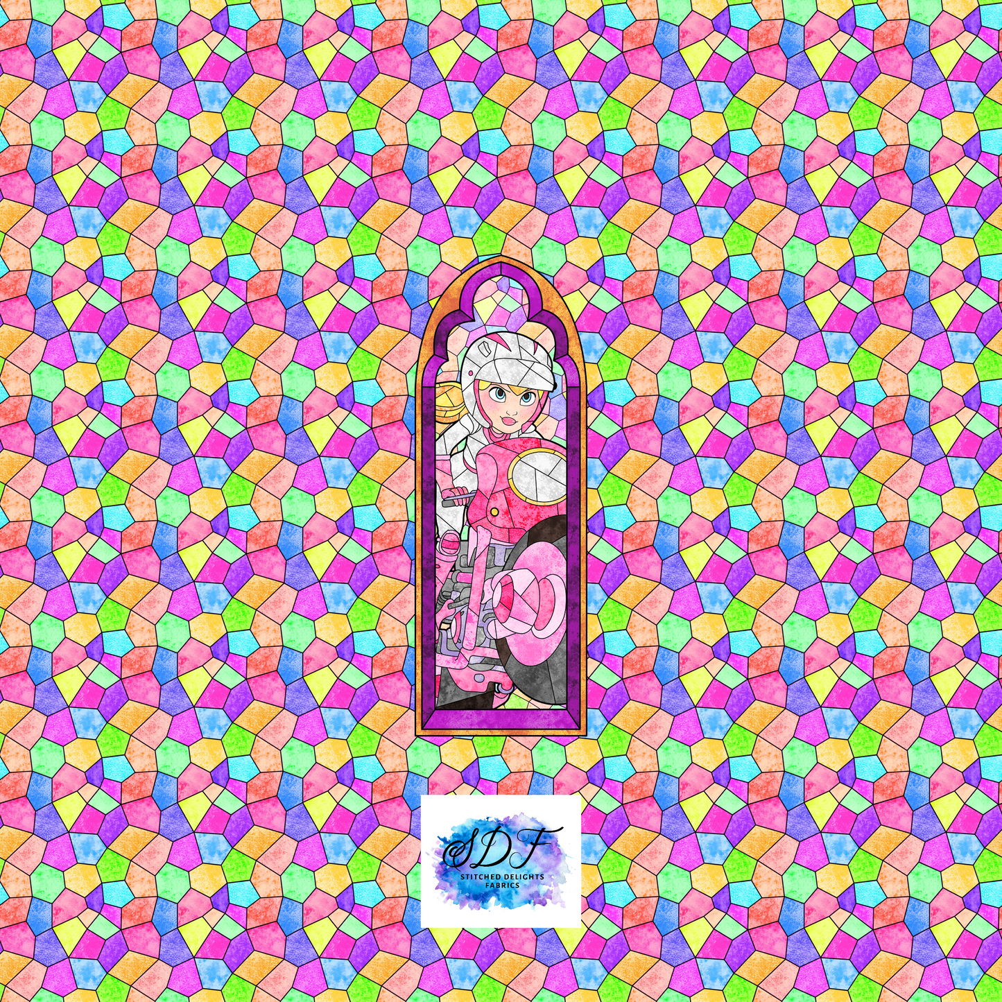 Peach Racing Rainbow Panel