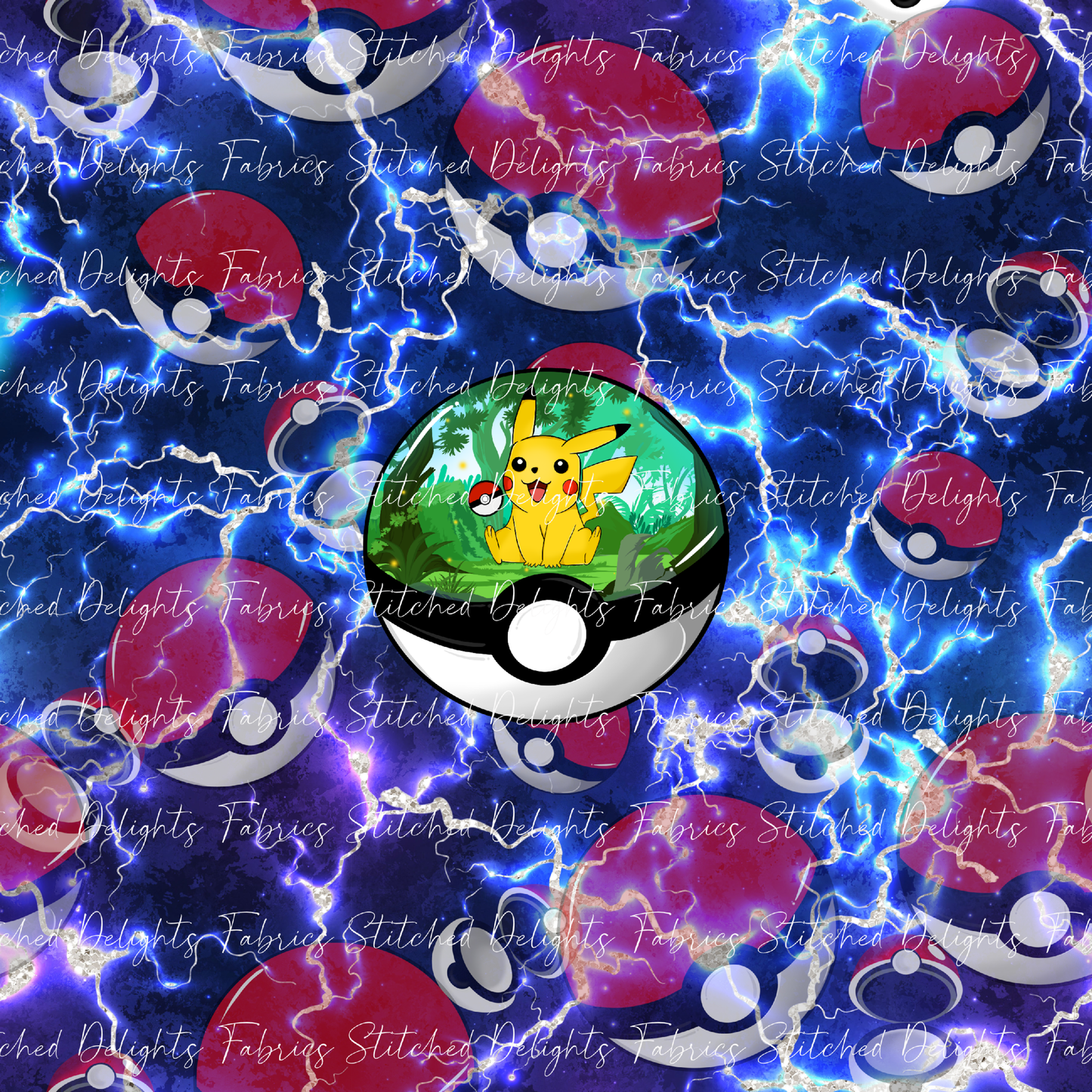 Poke Balls Habitats Pikachu Lightning Panel