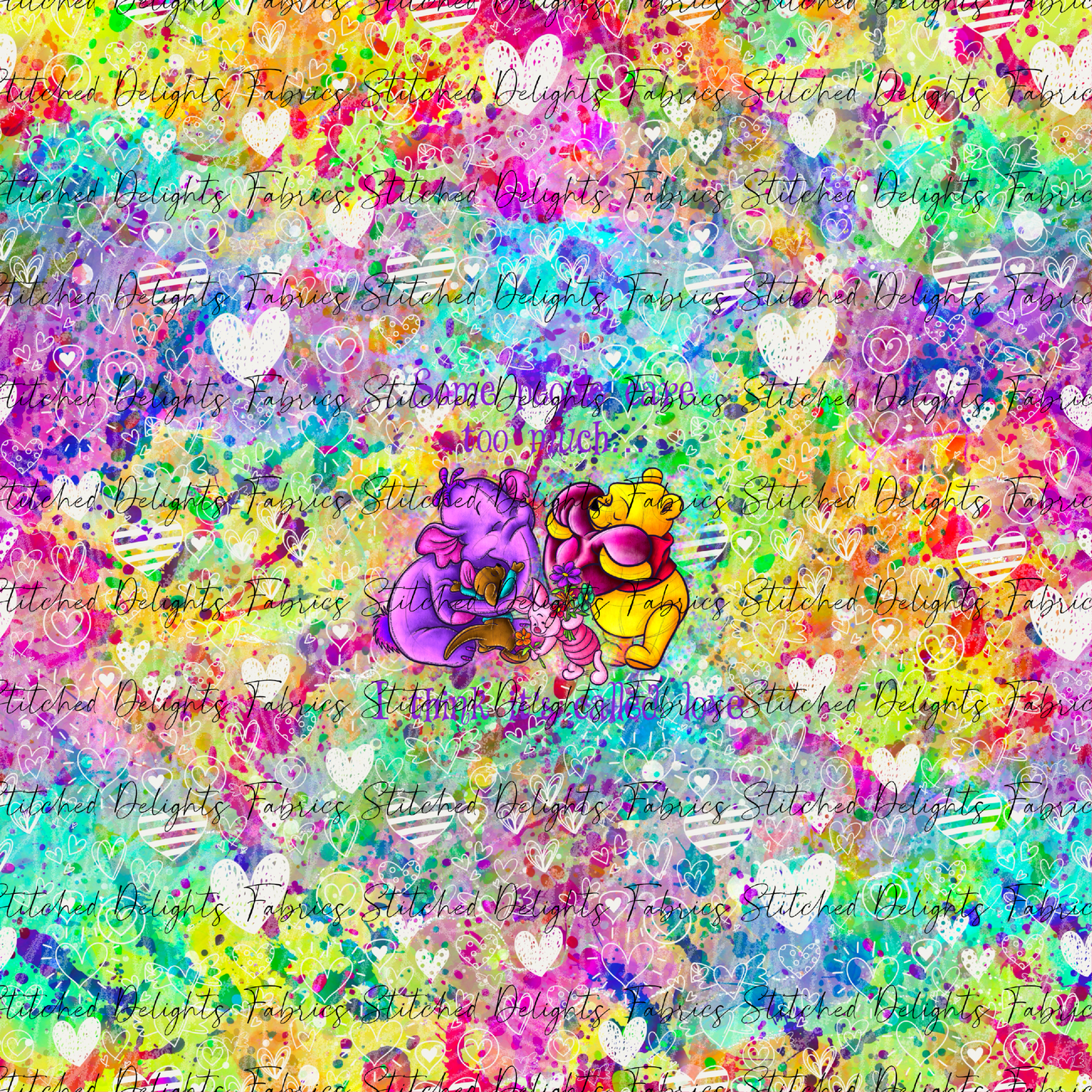 Love & Friends Group Hug Bright Rainbow Panel