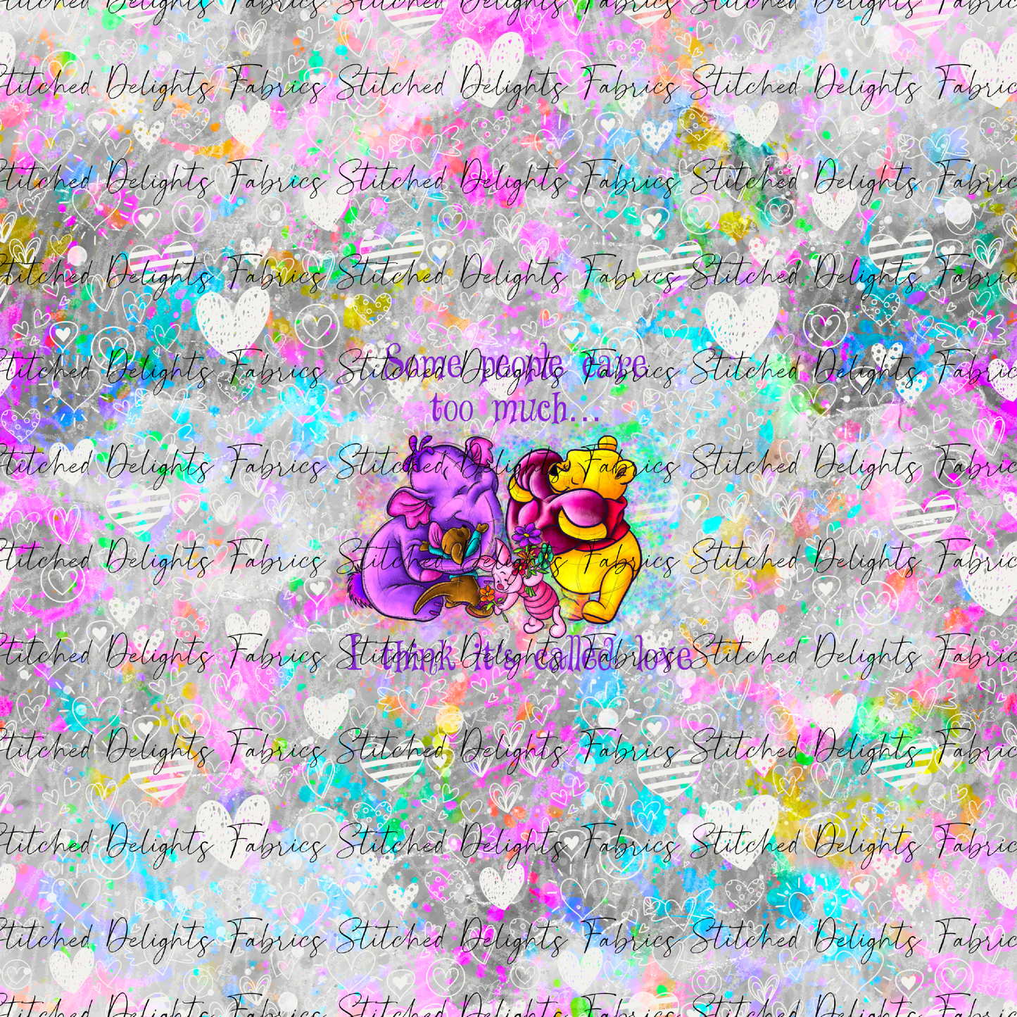 Love & Friends Group Hug Greyscale Panel