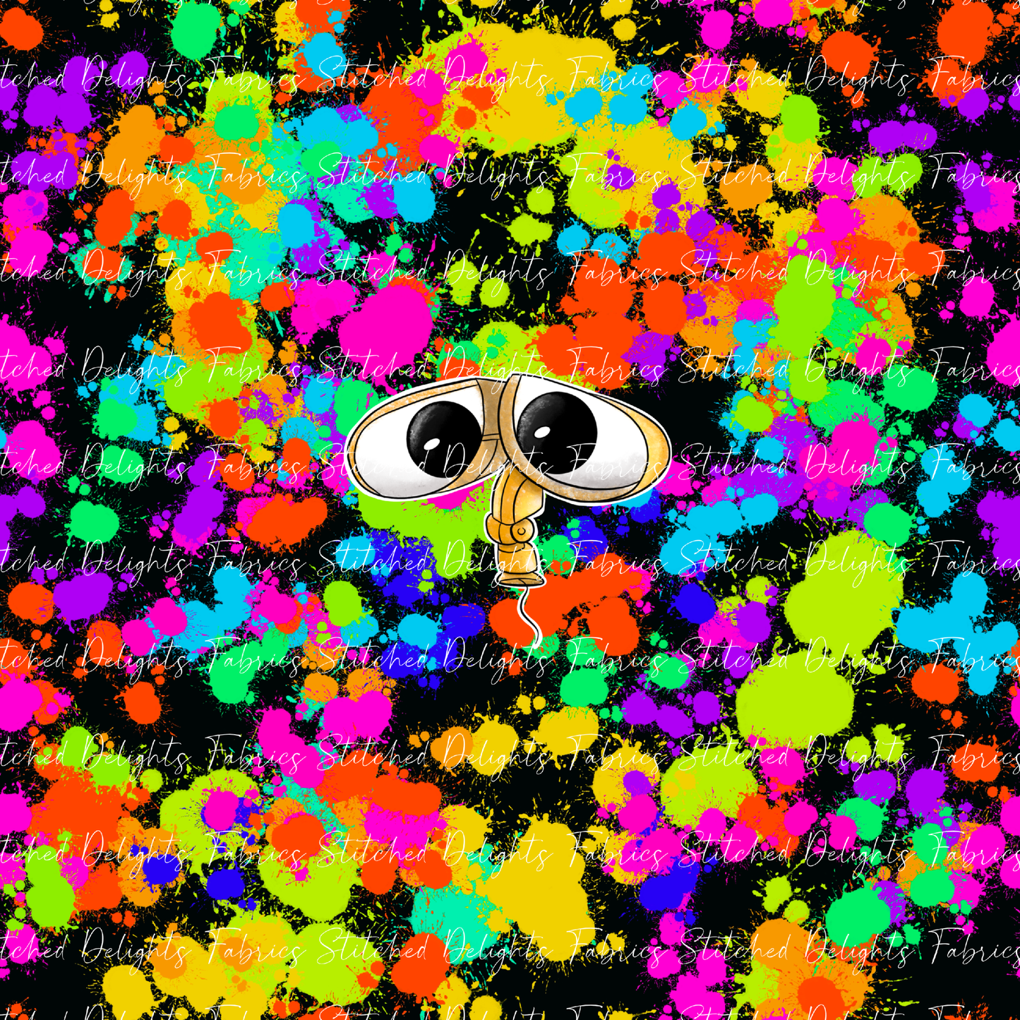 Air Heads Black Splatter Robot Panel