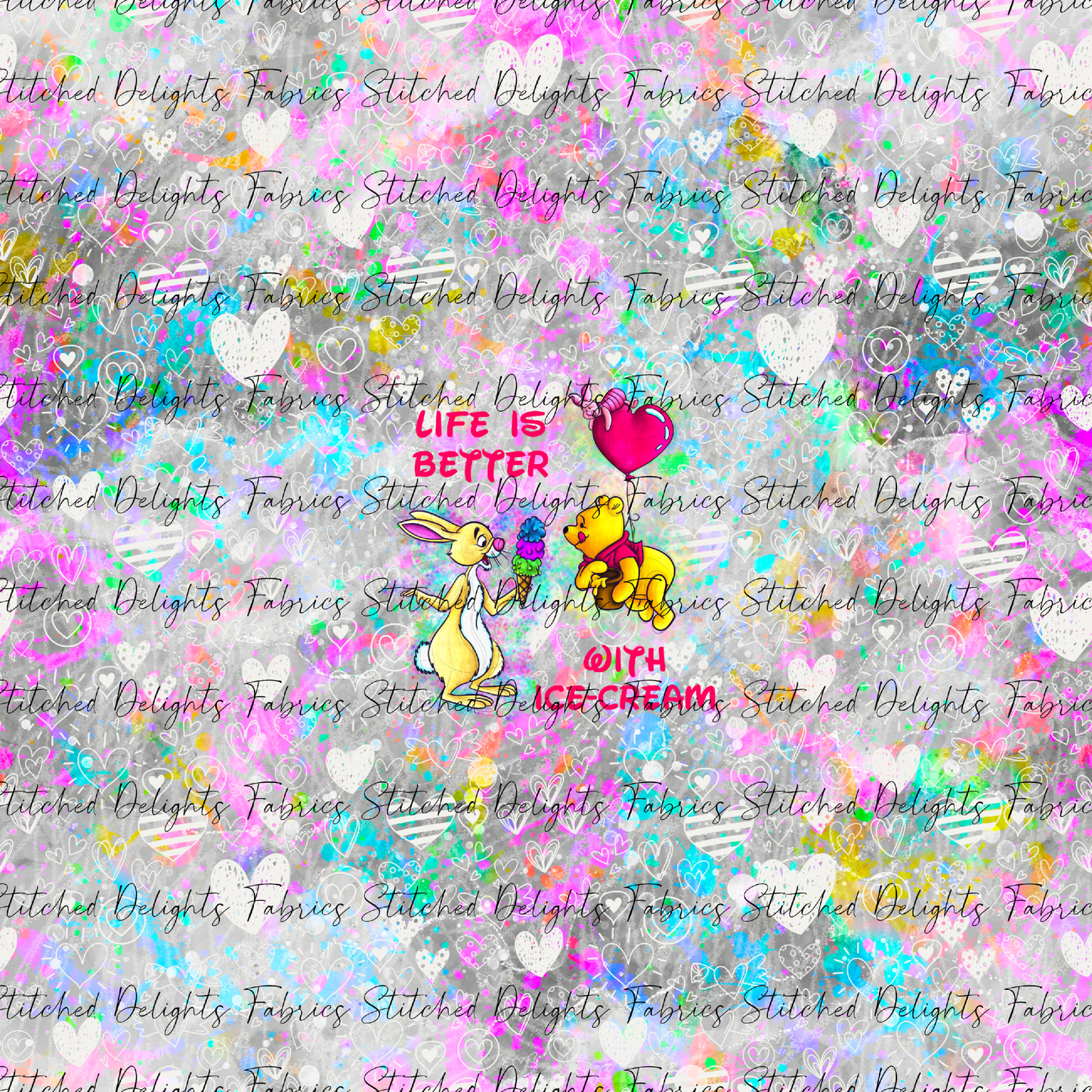 Love & Friends Icecream Greyscale Panel