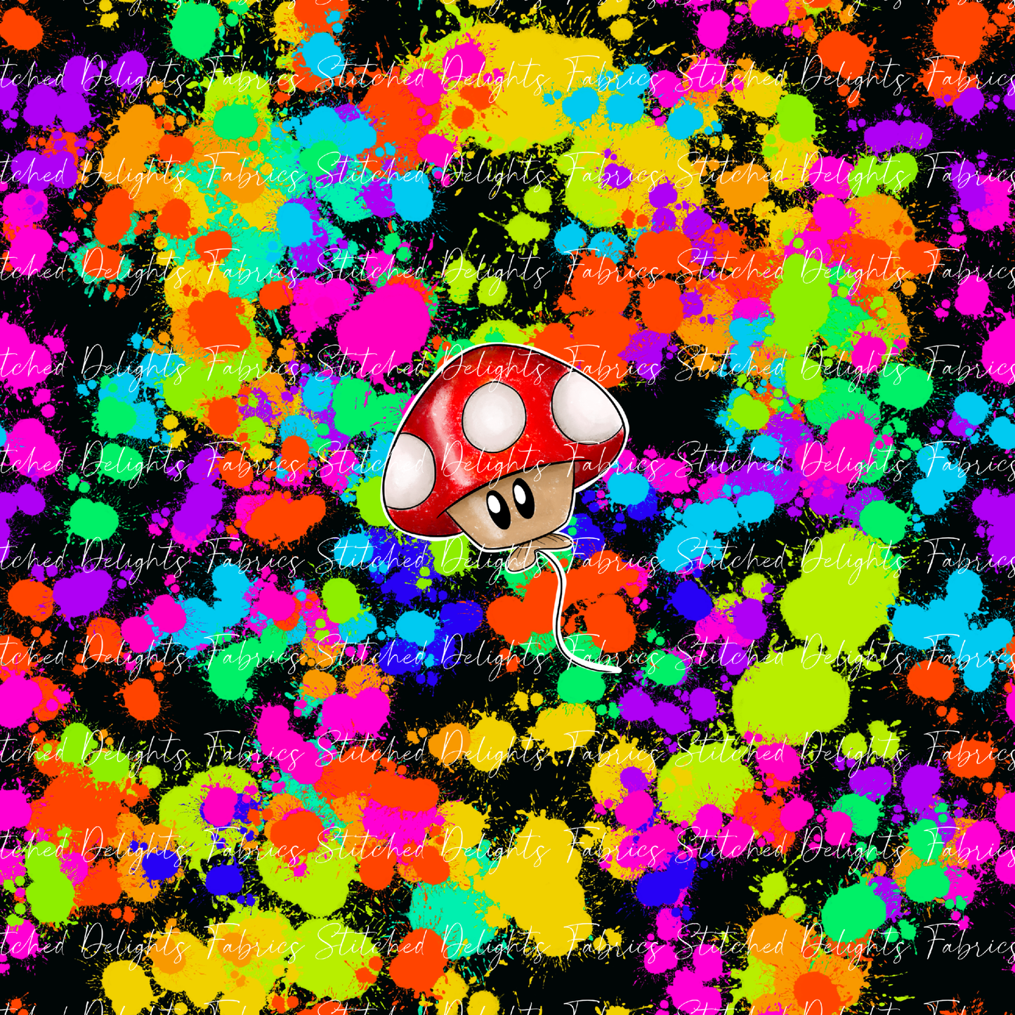 Air Heads Black Splatter Toadstool Panel