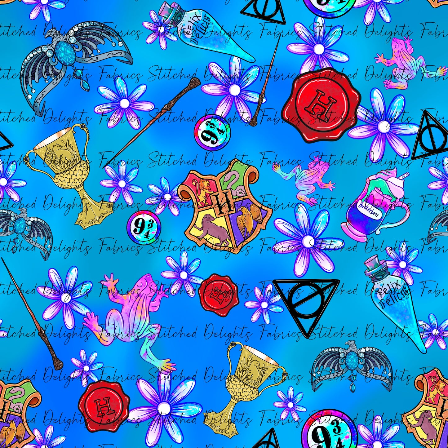 Arry Potta Cool Blue Co-Ord with Flowers