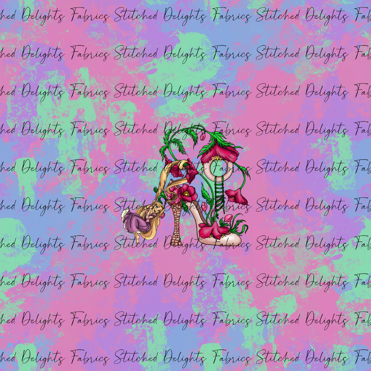 Princess Heels Light Paint Splats Rapunzel Panel
