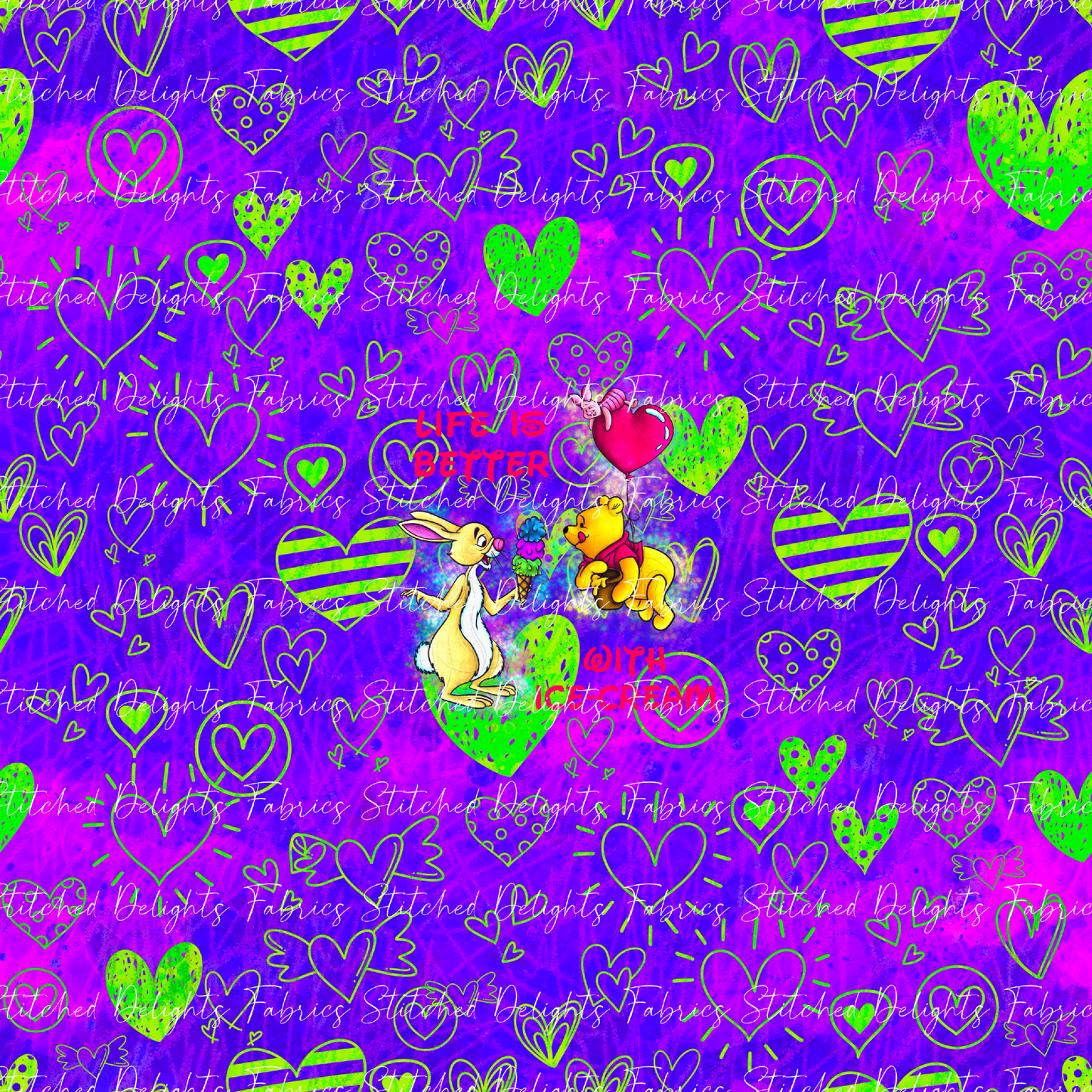 Love & Friends Icecream Purple Panel