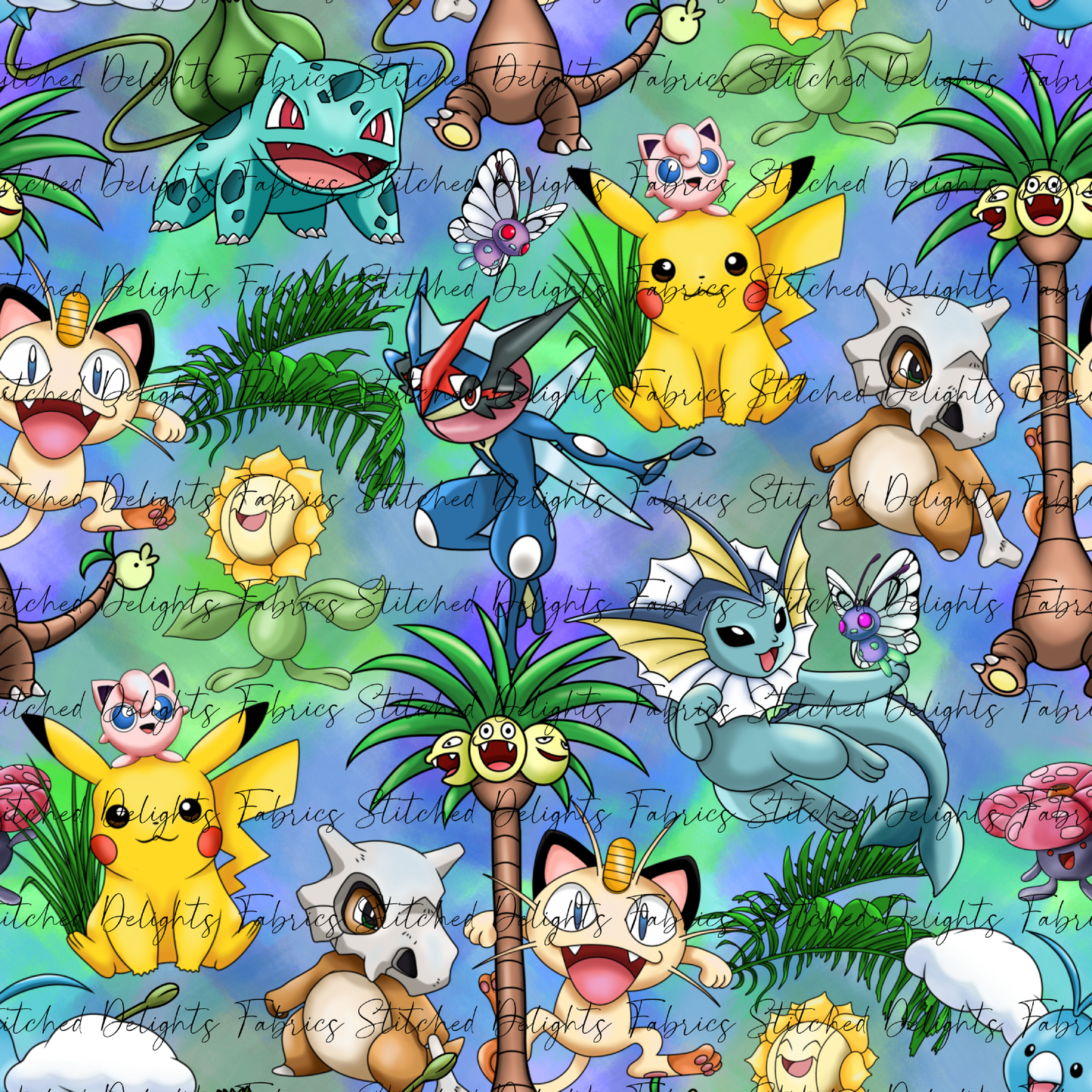 Pokemon Scenes Blue Green