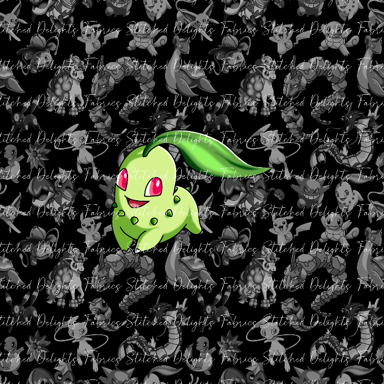 Playing Poke Black Chikorita Panel