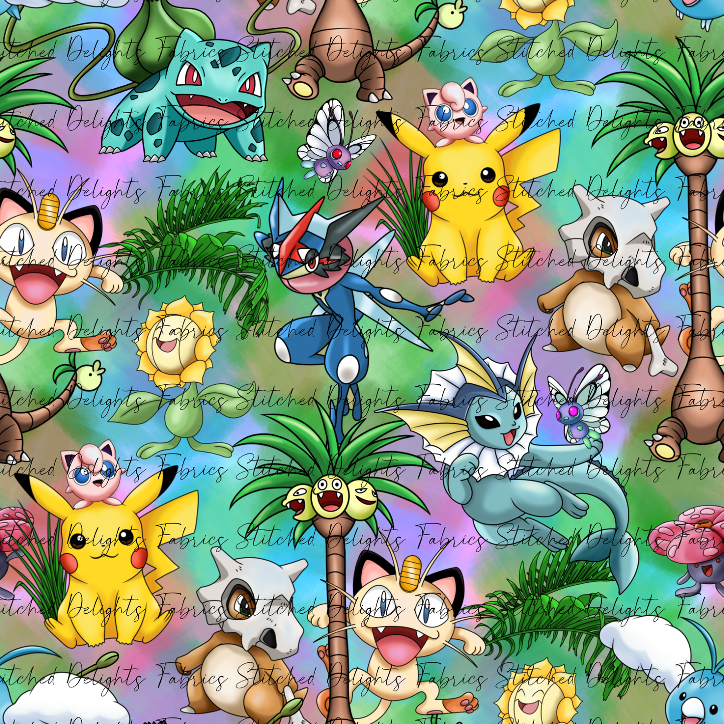 Pokemon Scenes Pink Green