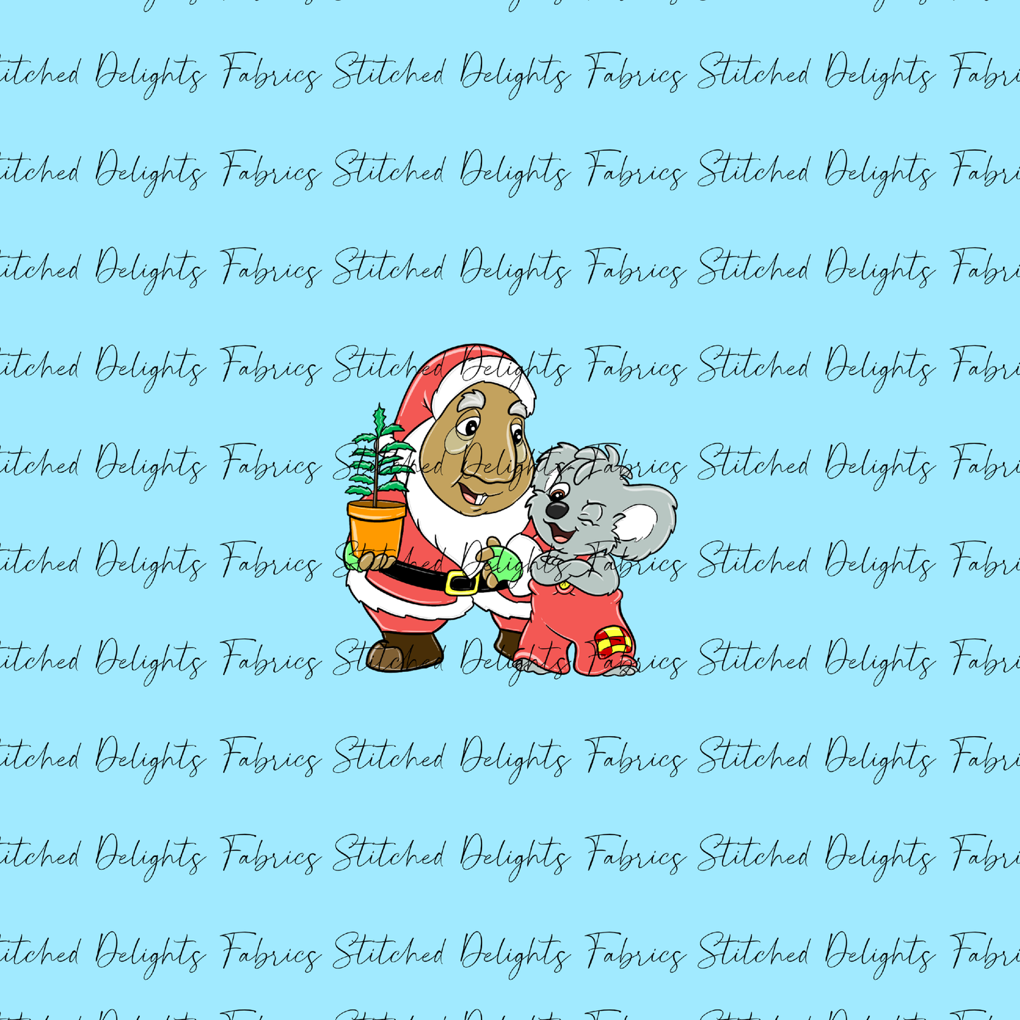 Blinky Xmas Blinky & Santa Blue Panel