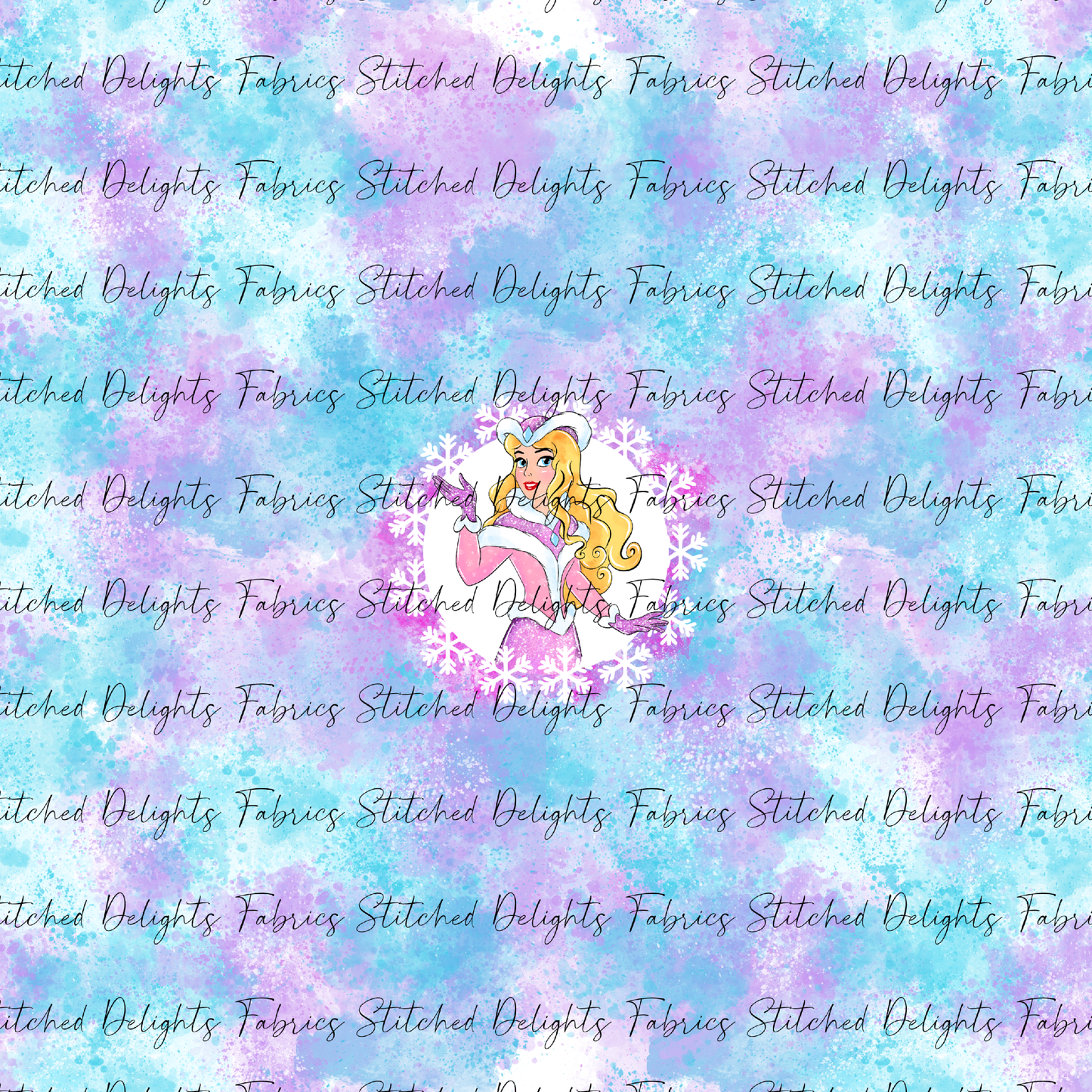Christmas Princesses Aurora Purple Panel