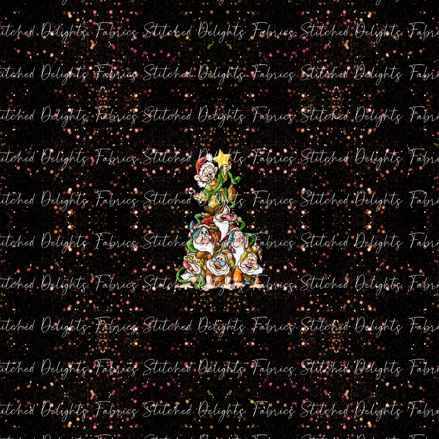 Sketchy Christmas Glitter Dwarves Panel