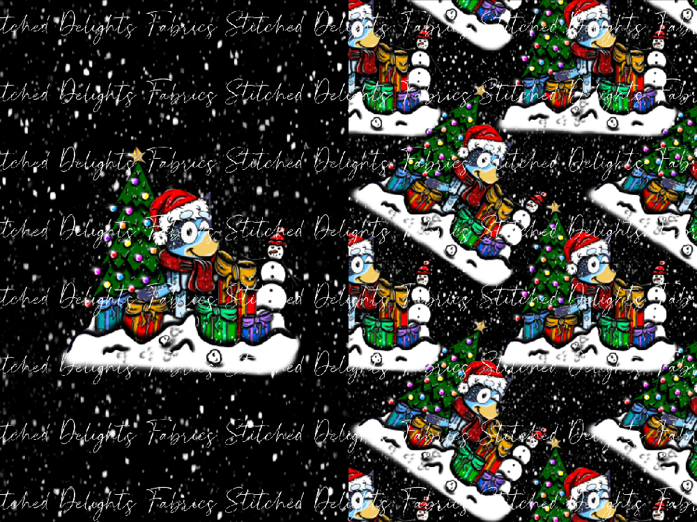 Punk Dog Black Santa Sack Panel