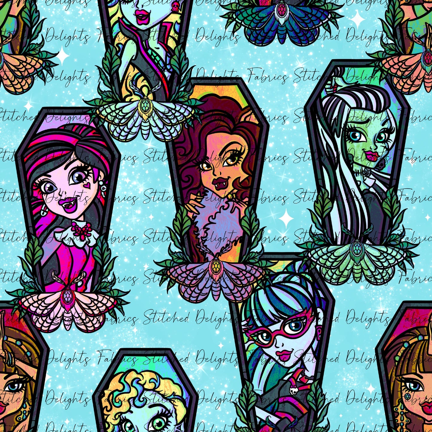Monster High Coffins Blue Shimmer