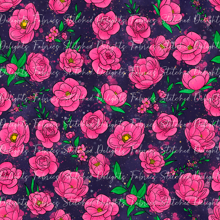 Peony Navy Sky