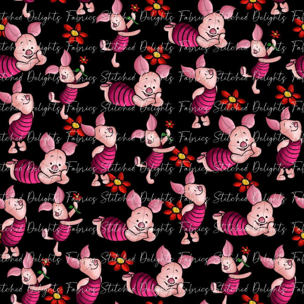 Piglet Tossed Black