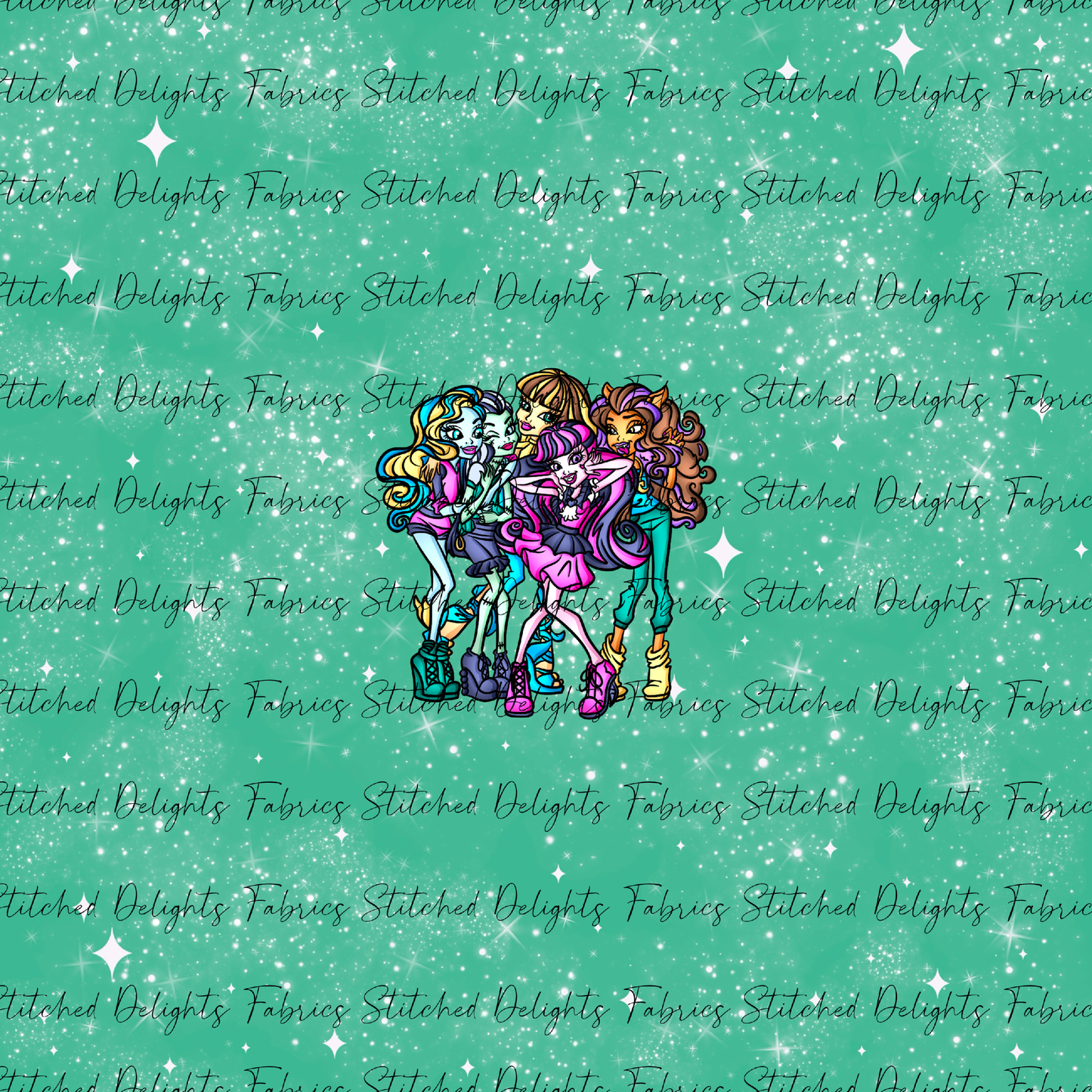 Monster High Group Mint Shimmer Panel