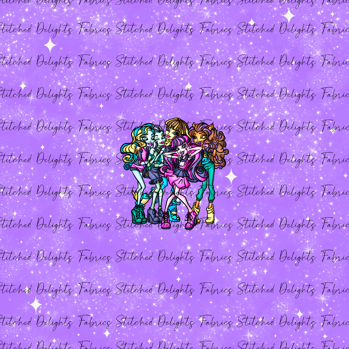 Monster High Group Purple Shimmer Panel