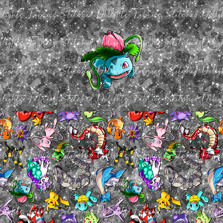 Playing Poke Ivysaur B&W Galaxy Undie Panel