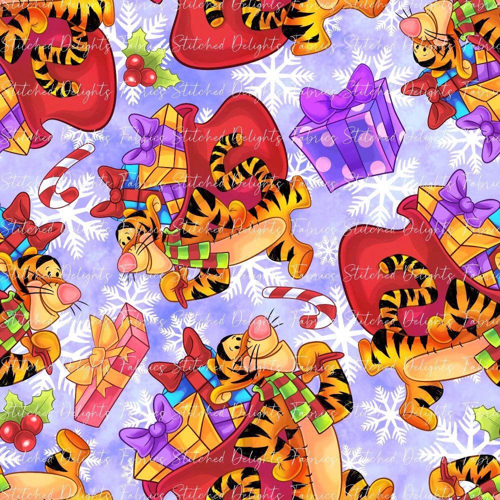 Pooh's Winter Wonderland Tiger Purple