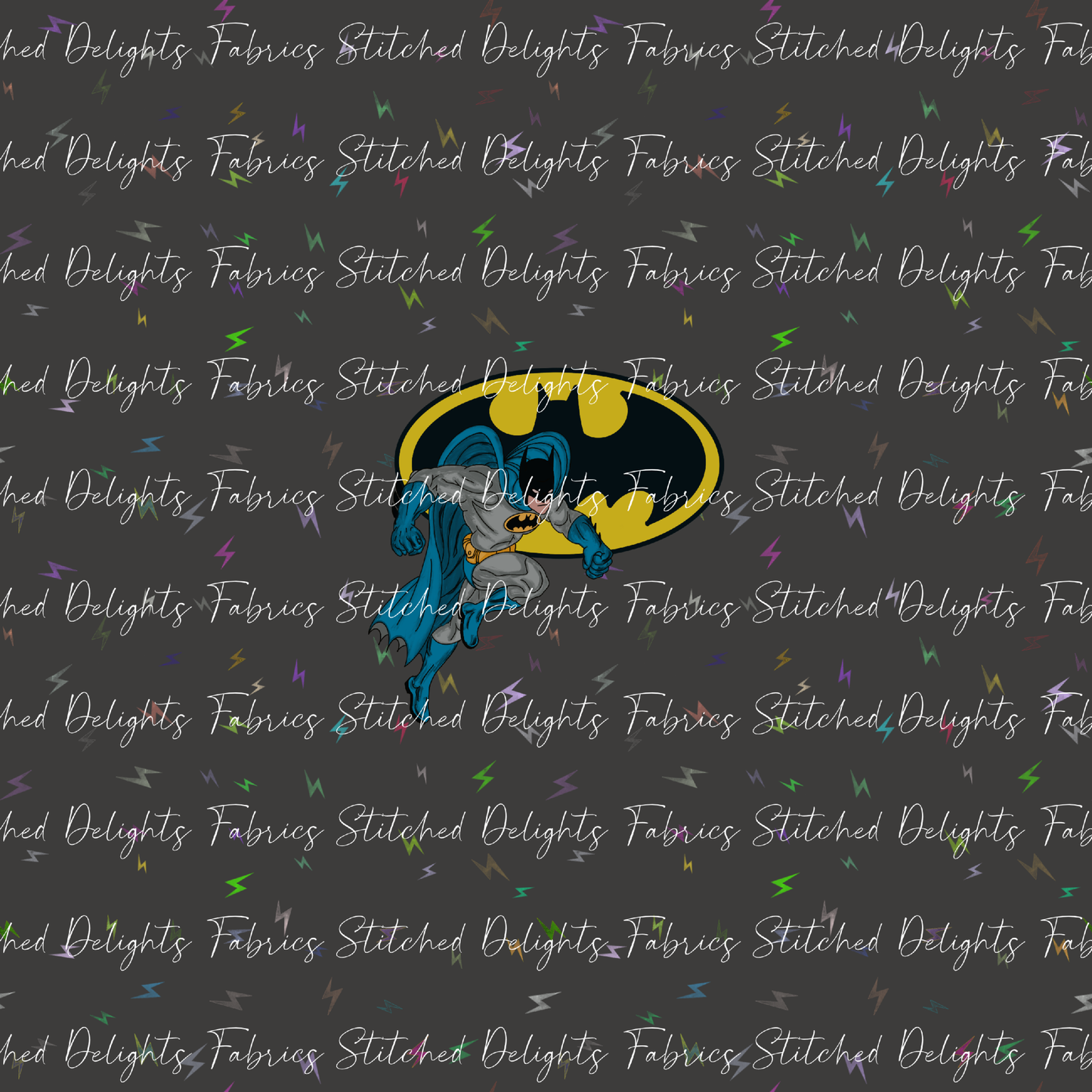 Batman Lightning Bolts Panel