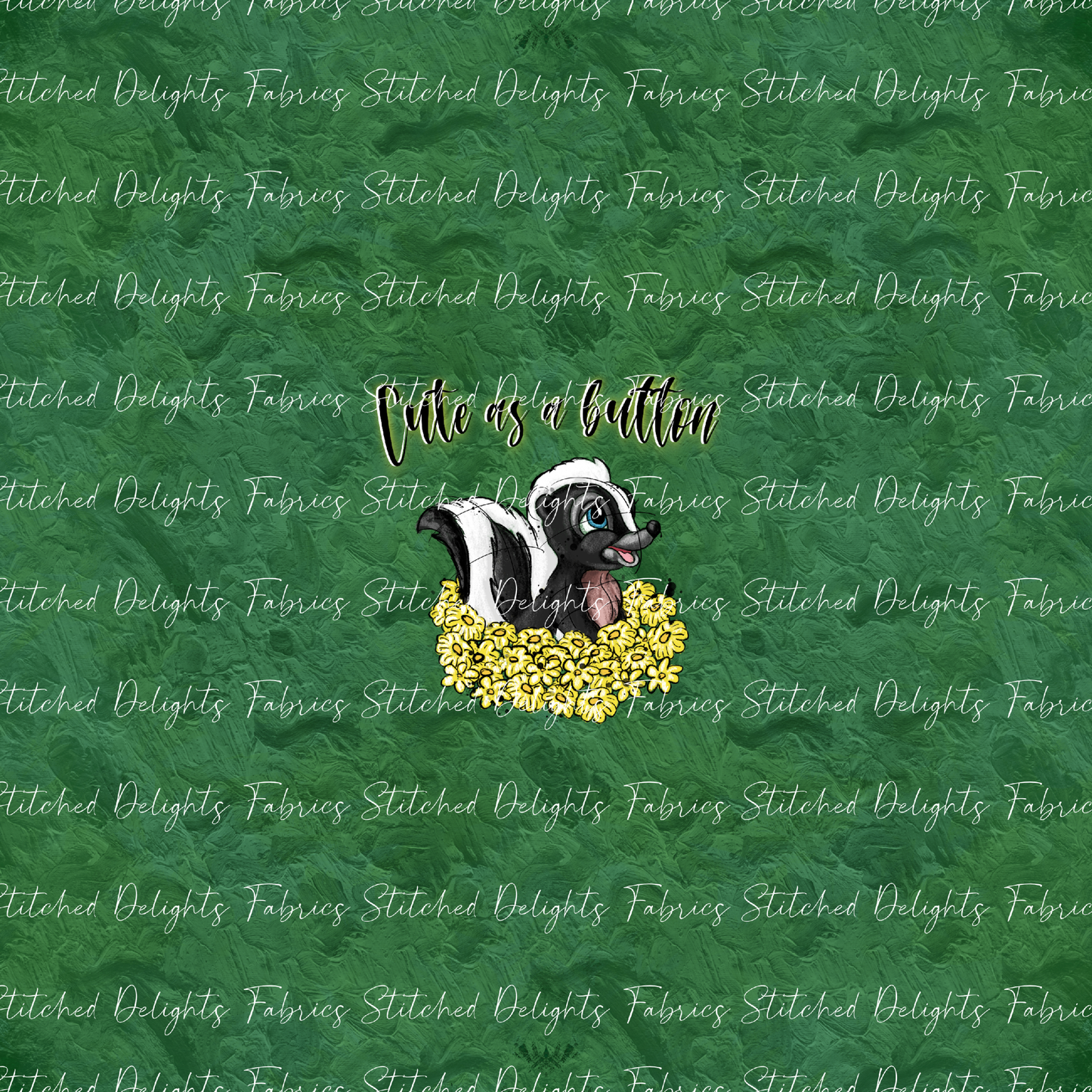 Forest Friends Flower Green Panel