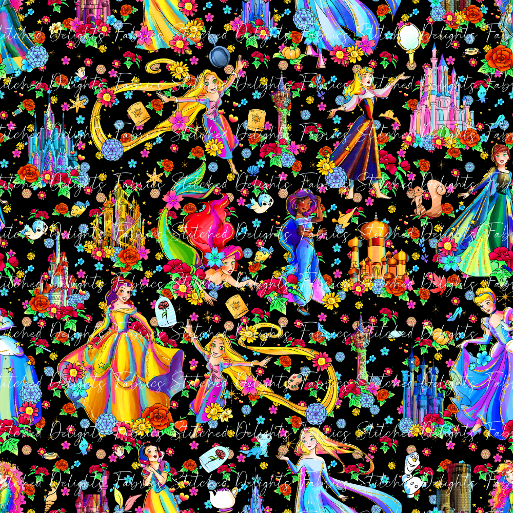 Princesses & Castles All Elements Black
