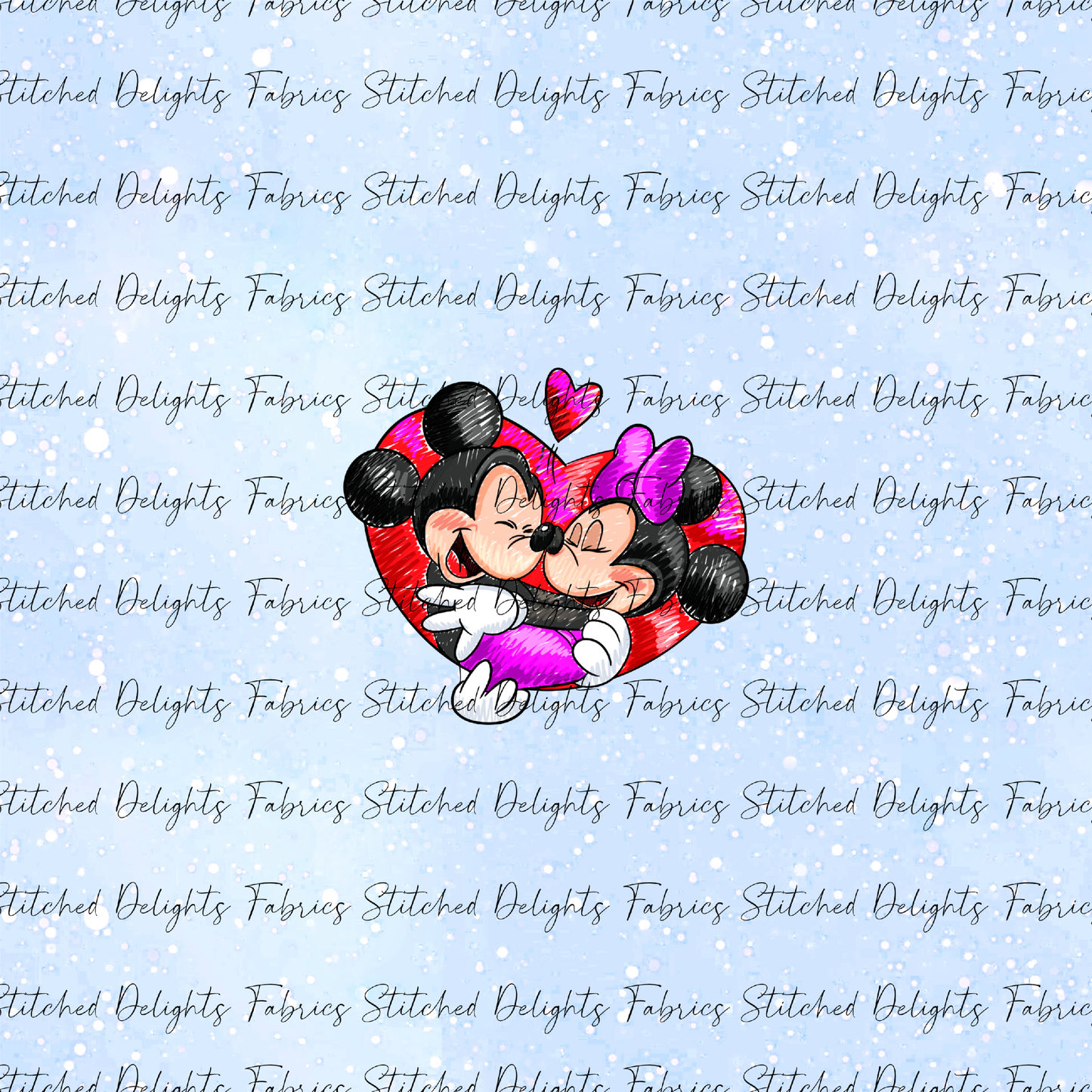 Minnie & Mickey Blue Panel