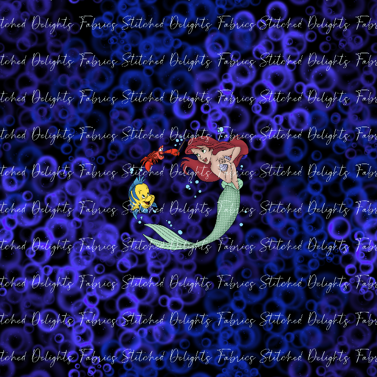 Musical Mermaids Underwater Trio Dark Panel