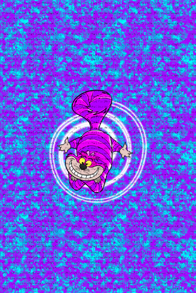 Down The Rabbit Hole Cat Aqua Purple Blanket Panels