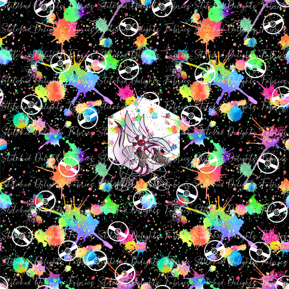 Black Rainbow Splat Palkia Panel