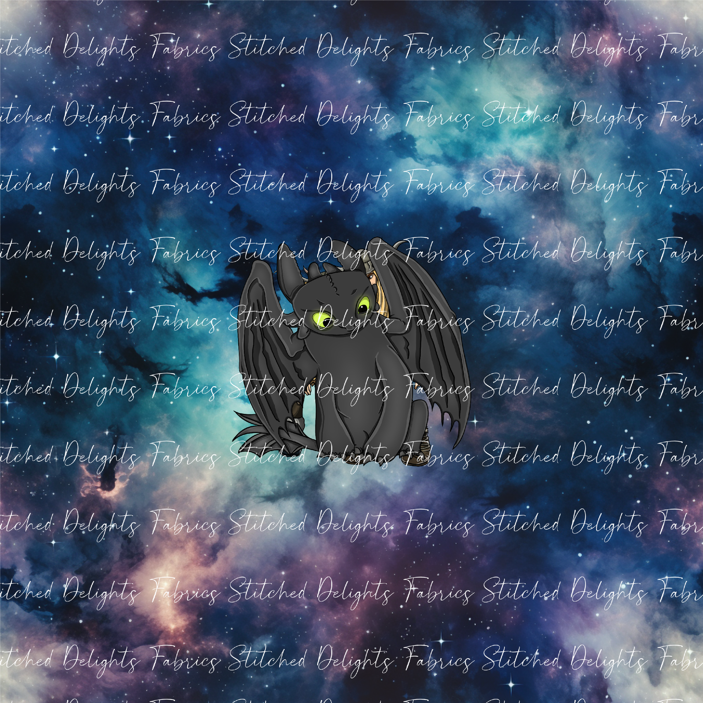 HTTYD Galaxy Clouds Toothless Panel