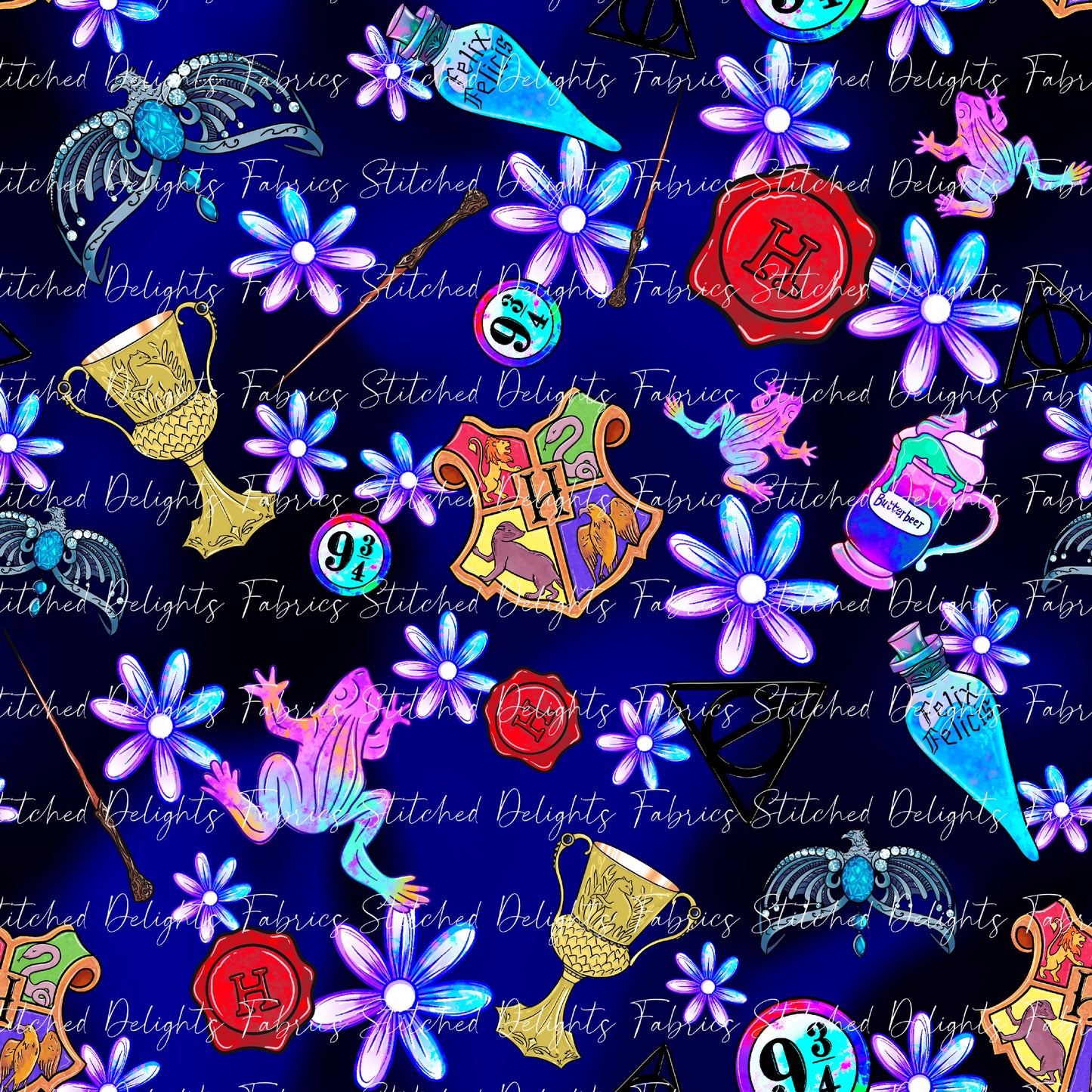 Arry Potta Blue Flames Co-Ord with Flowers