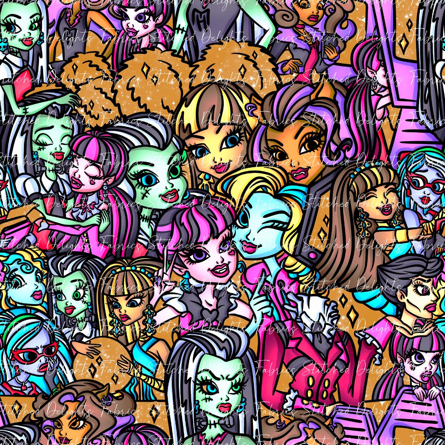 Monster High Stacked Orange Shimmer