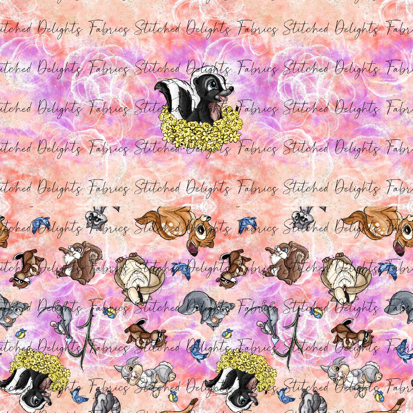 Forest Friends Flower Orange Purple Undie Panels
