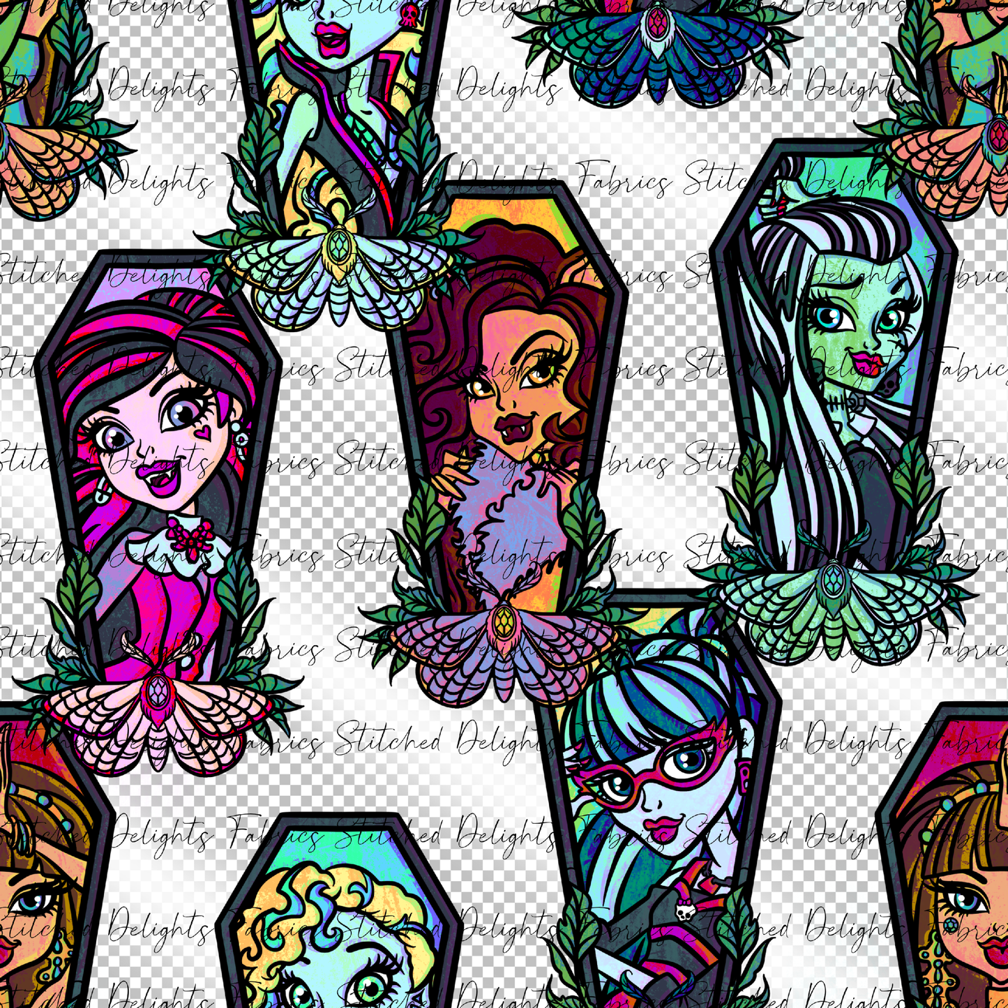 Monster High Coffins Clear Vinyl