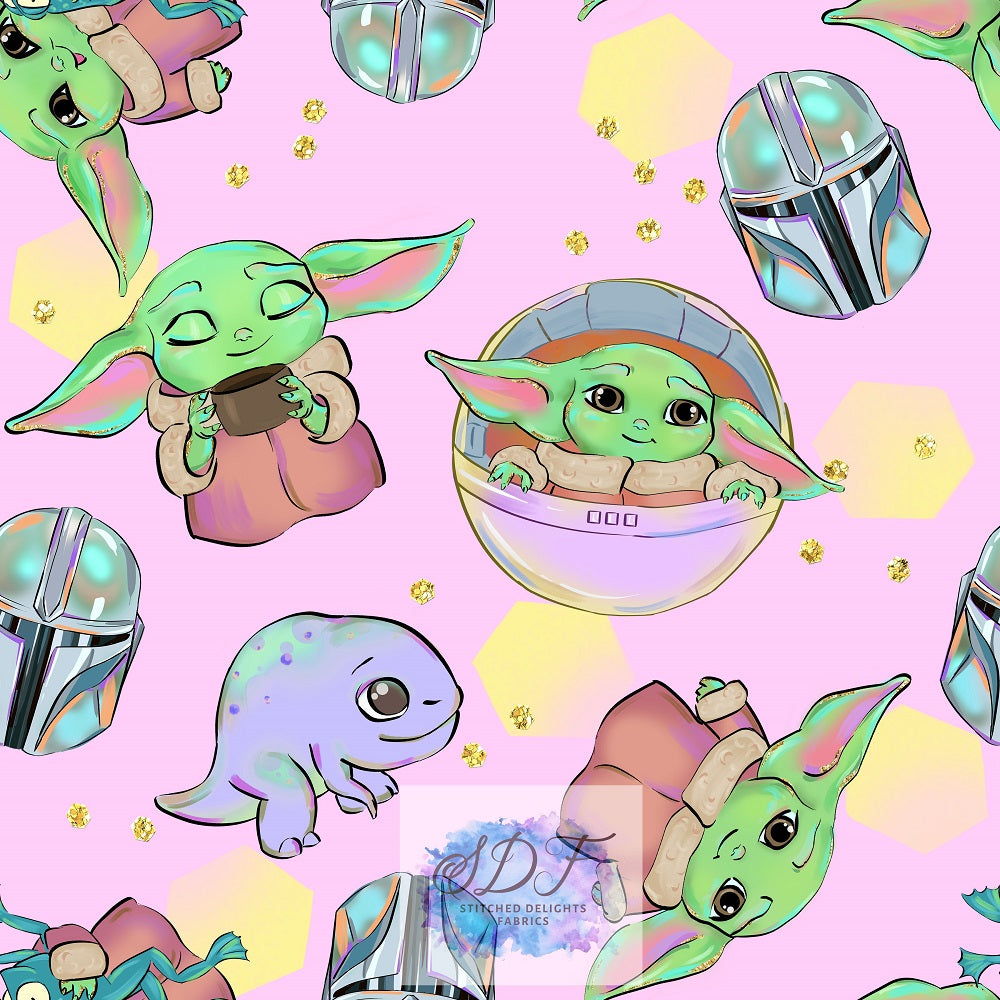 Mando & Grogu Pink
