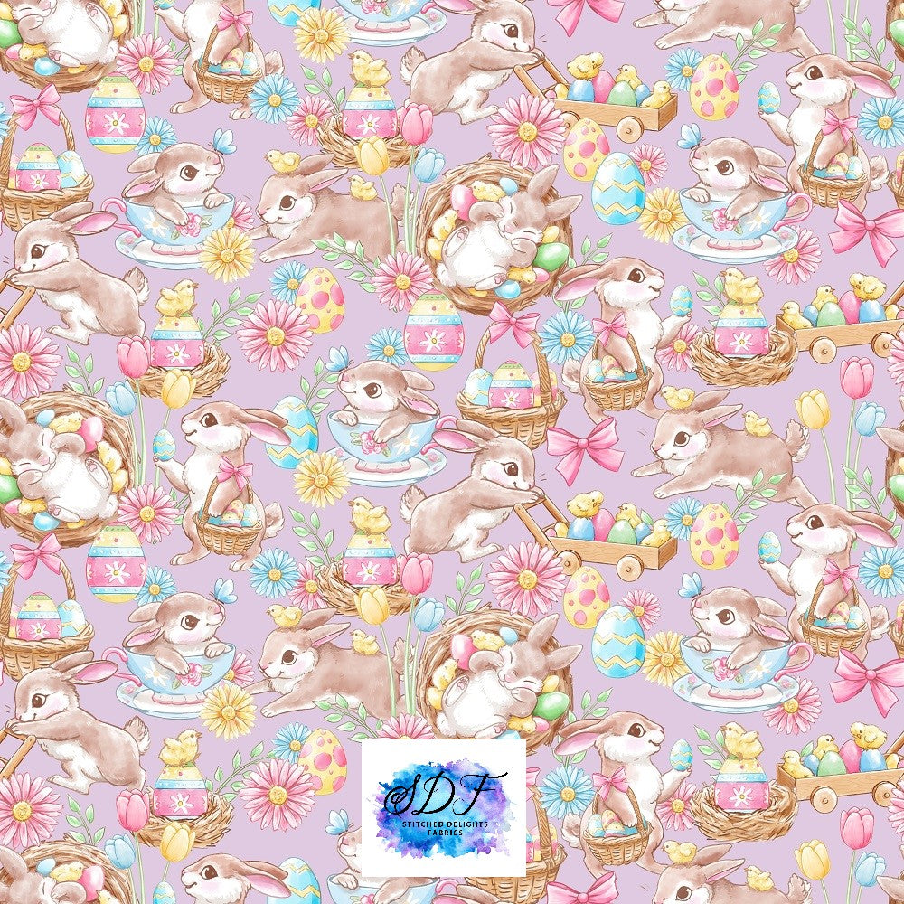 Easter Bunnies Purple