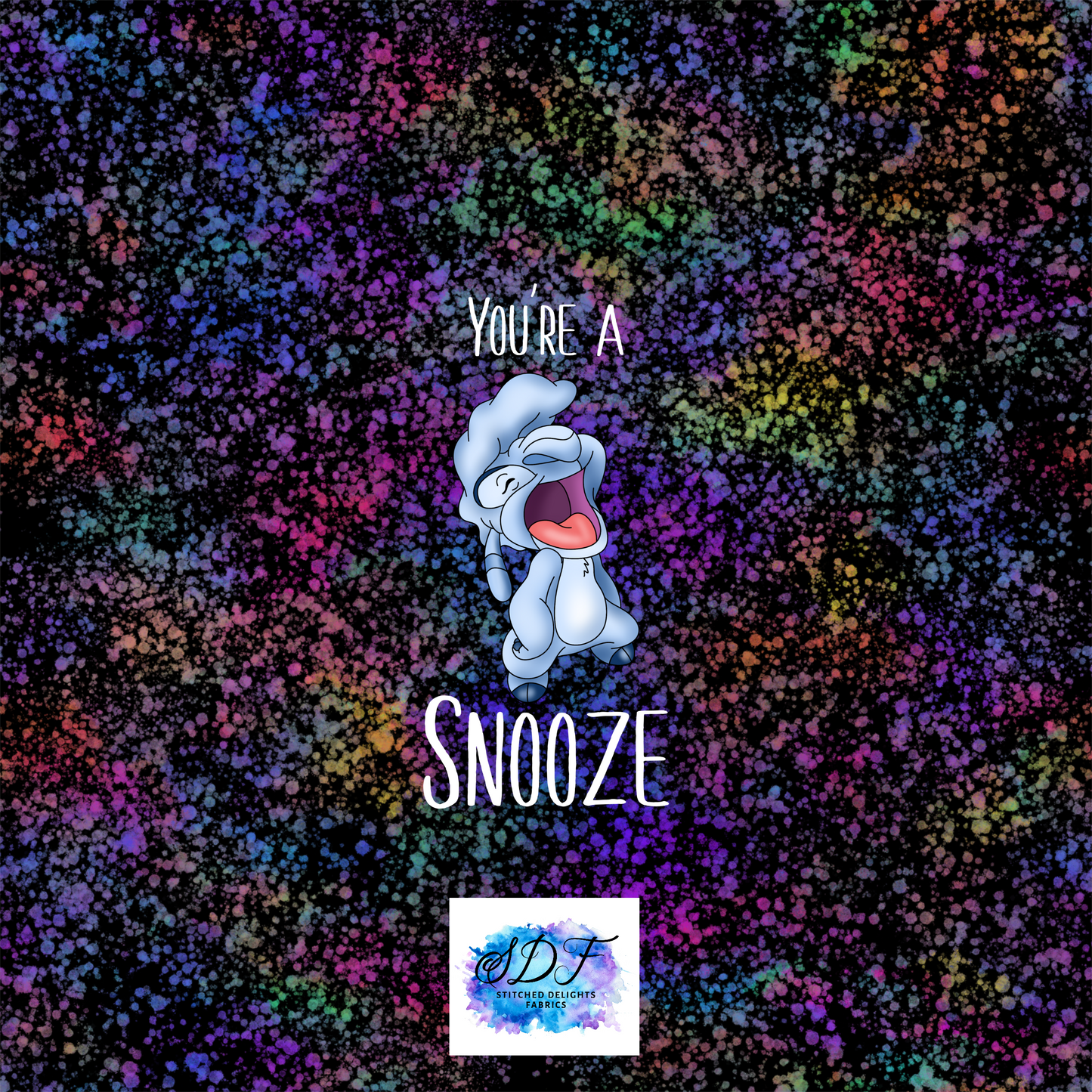 Snooze Black Speckles Panel