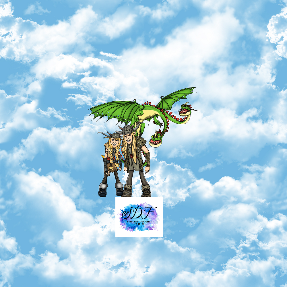 Twins & Dragon Clouds Panel