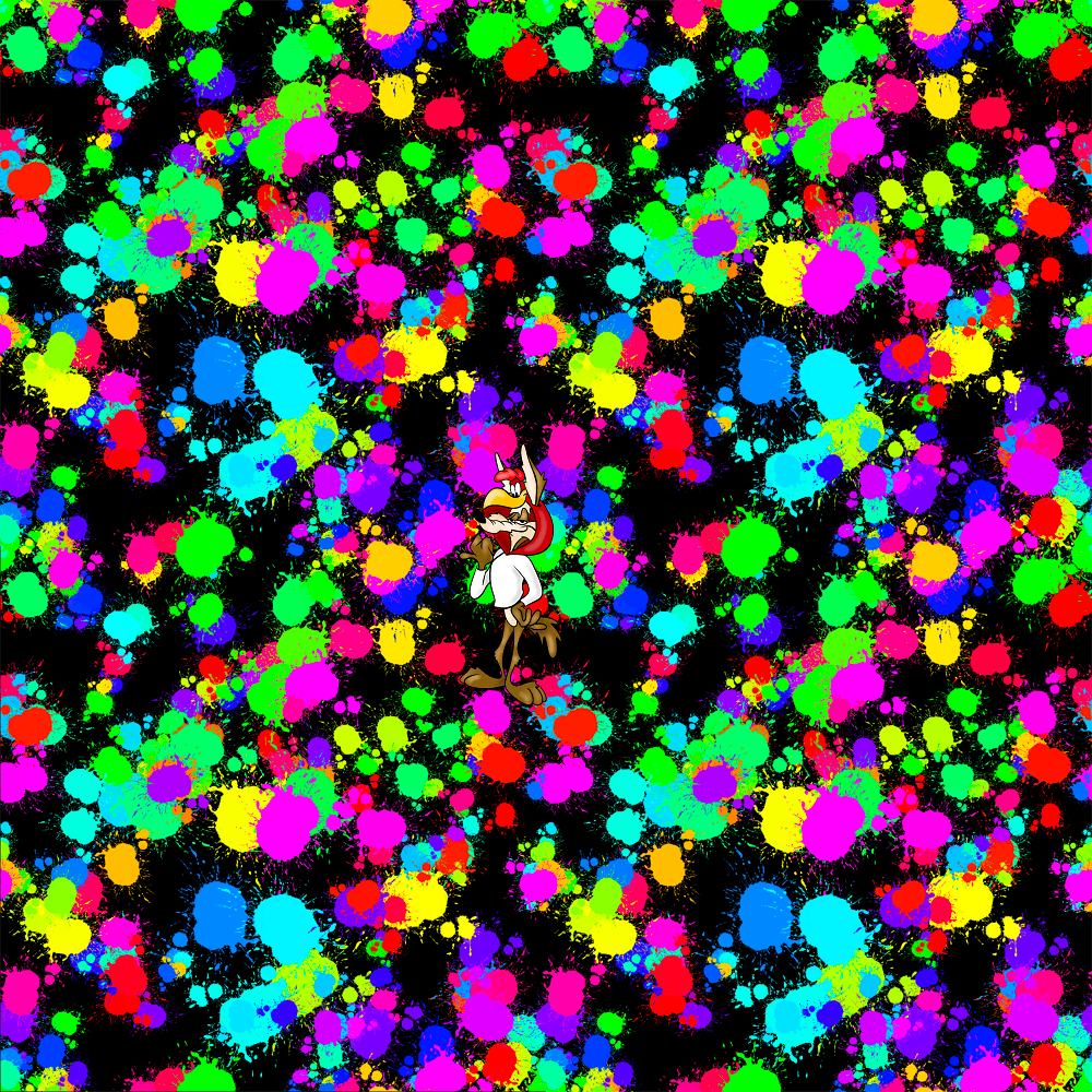 Wil E Crazy Rainbow Panel