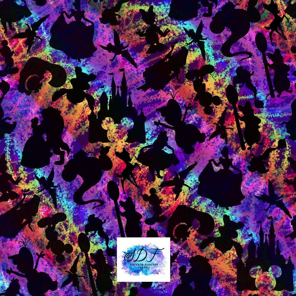 Rainbow Silhouettes Inverted Black