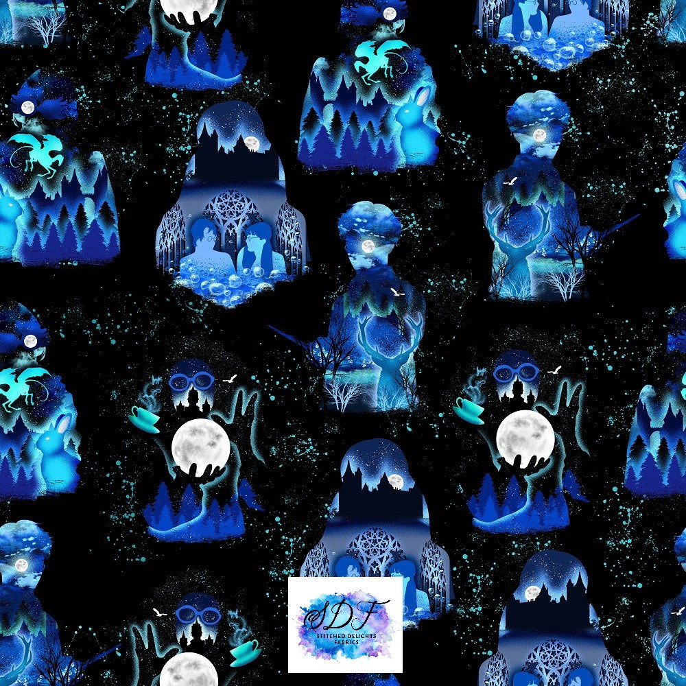 HP Silhouettes Blue Lights Black