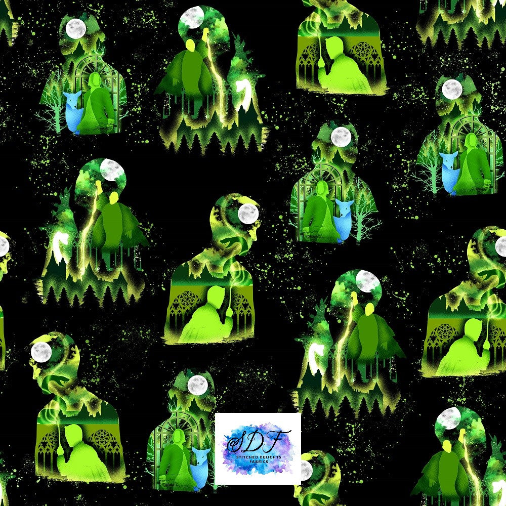 HP Silhouettes Green Lights Black