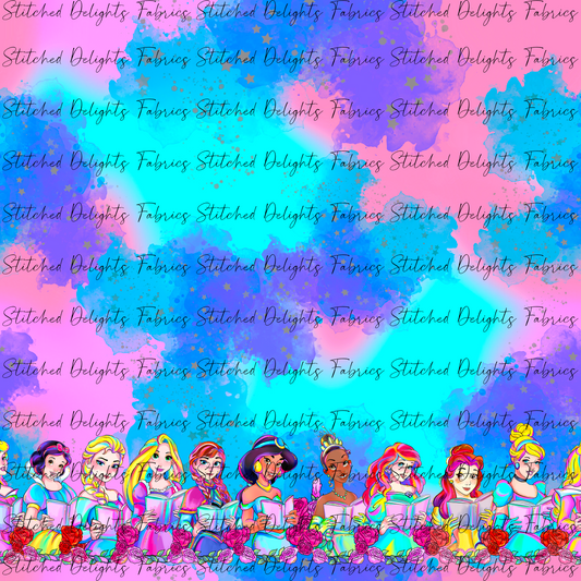 Princess Reading Border Print Design 3