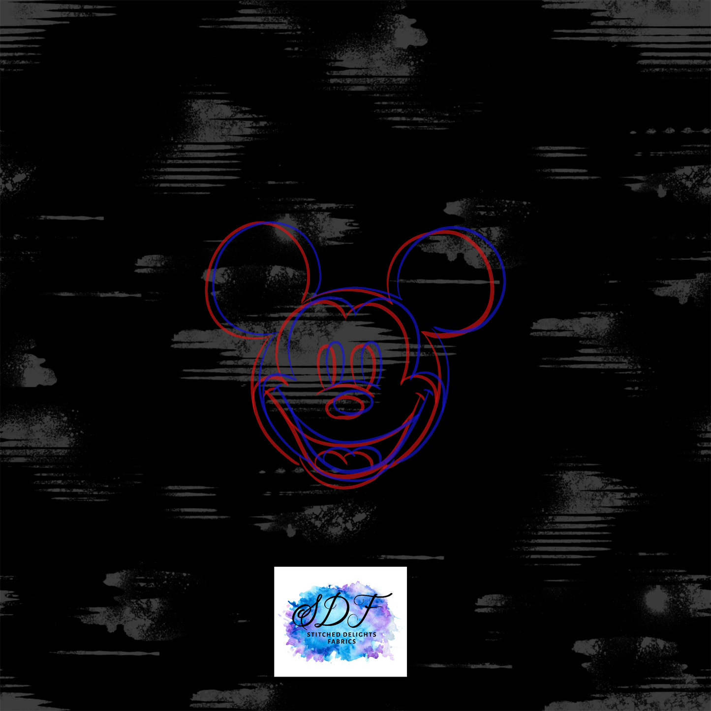 Smiling Mouse Black Grunge Panel