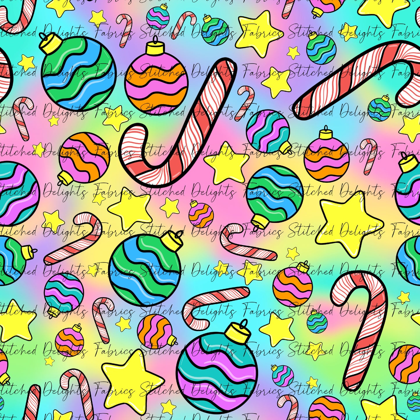 Blinky Christmas Rainbow Decorations