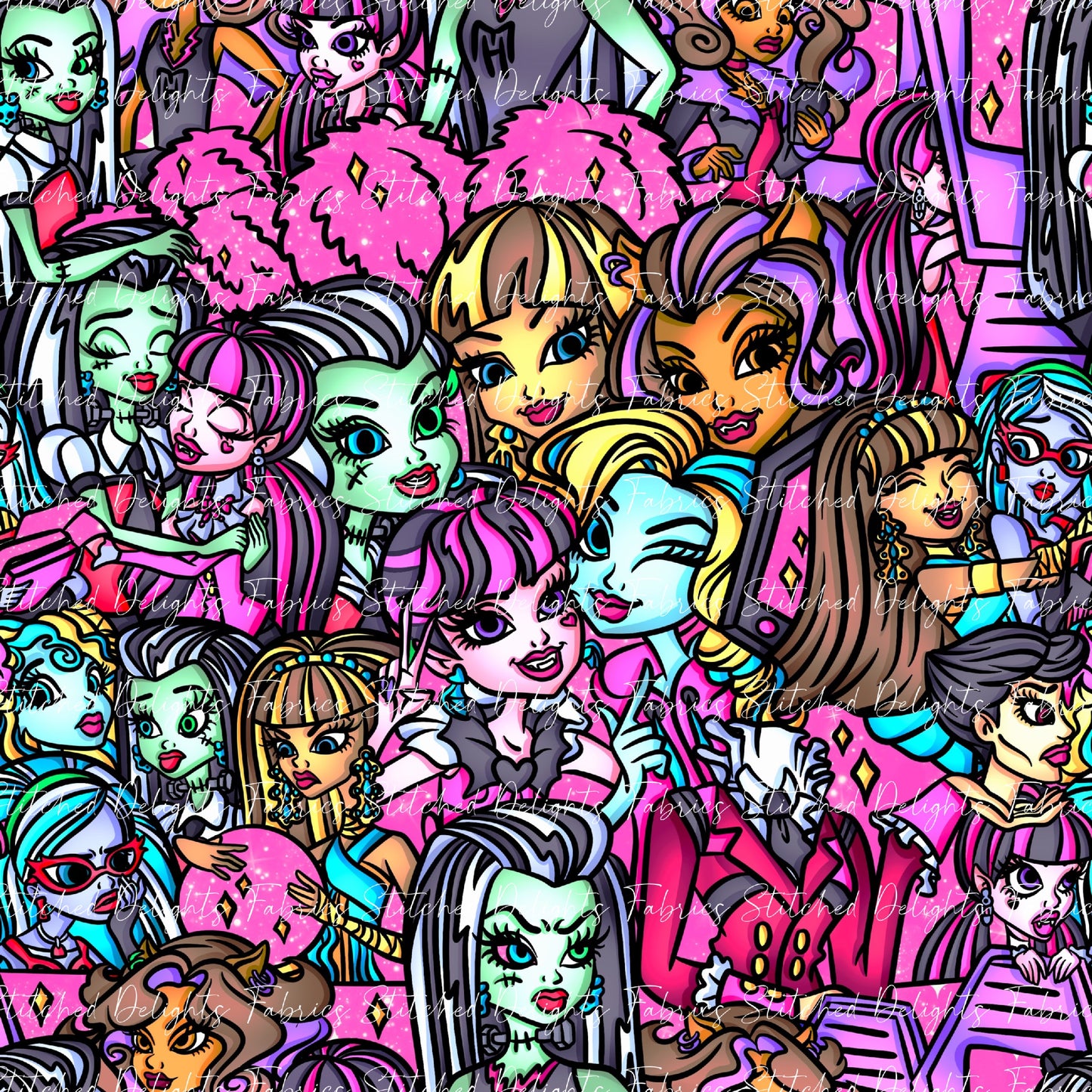 Monster High Stacked Pink Shimmer