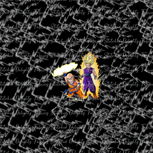 Dragonball Z Krillin & Goku Black Lightning Panel