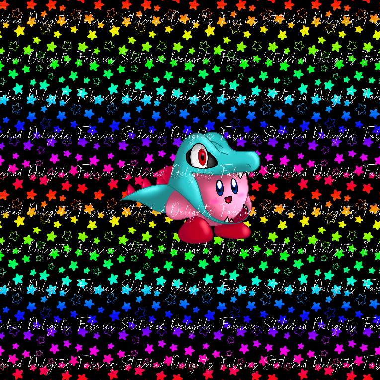 Kirby Dress Up Rainbow Stars Totodile Panel